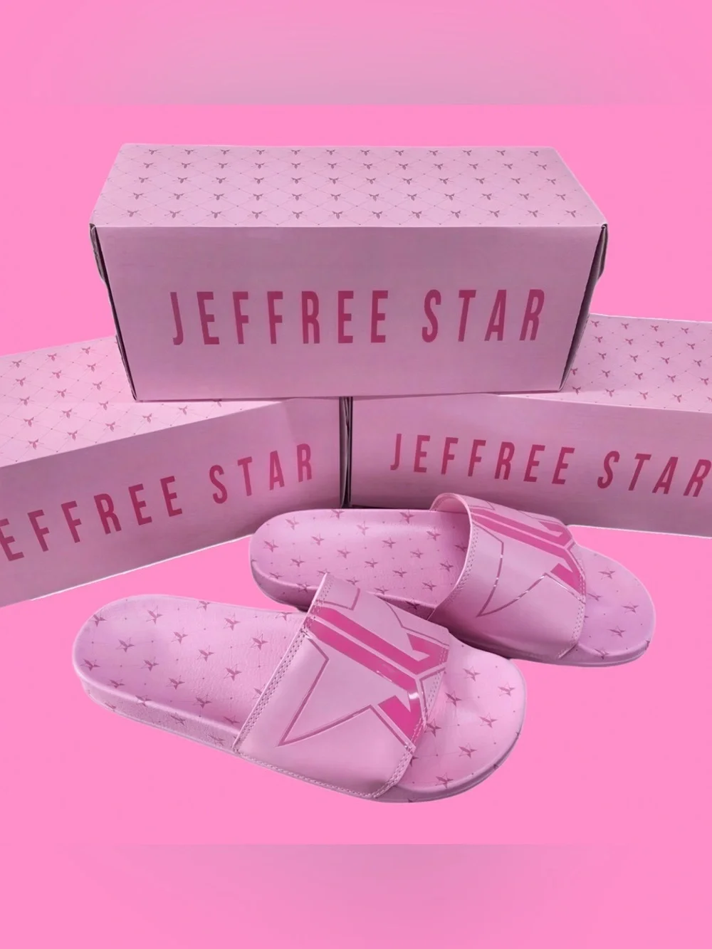 NWT NIB JEFFREE STAR ICON UNISEX SLIDES Men’s 11 Women’s 13 Spring Into Summer